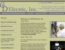 Tablet Screenshot of canddelectric.com